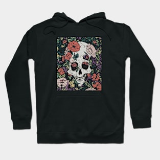 Vintage Skull Flower Hoodie